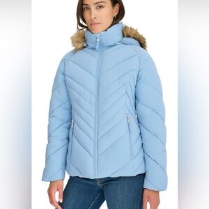 Tommy Hilfiger Puffer Jacket Faux Fur Hood